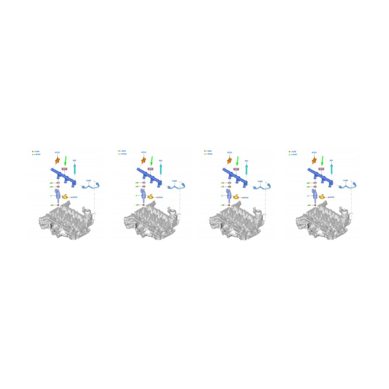 jeu de 4 injecteurs DM5G9H487AB — Ford Fiesta 1.0 Ford Oe