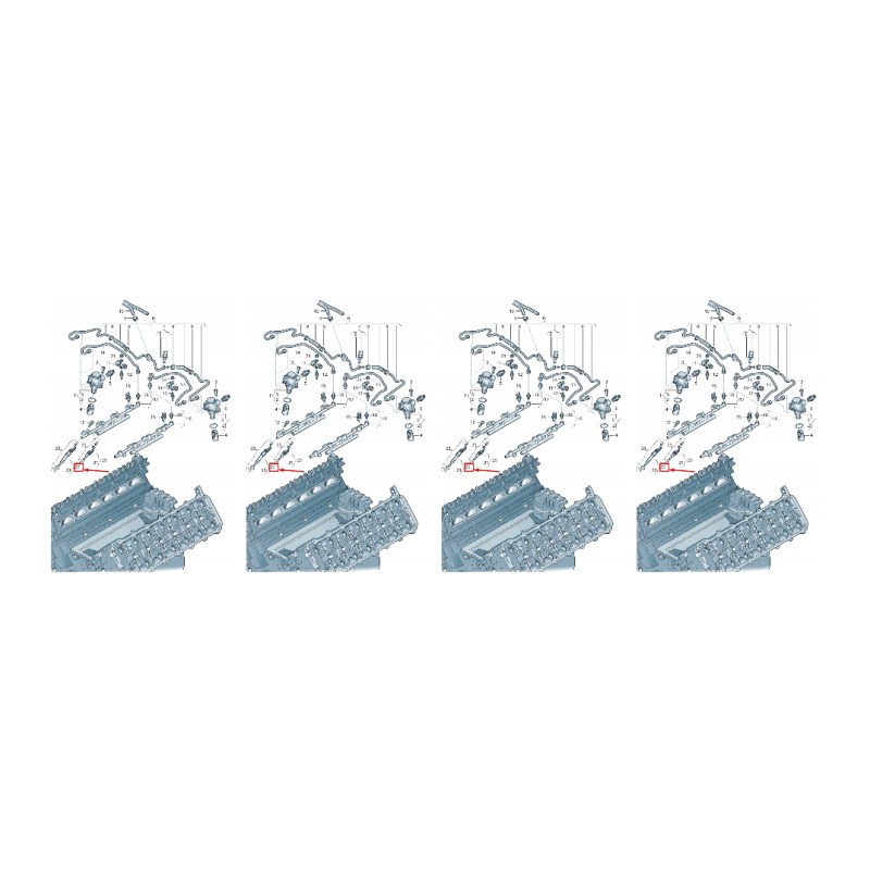 jeu de 4 injecteurs 07P906036L — Audi A8 Volkswagen Oe