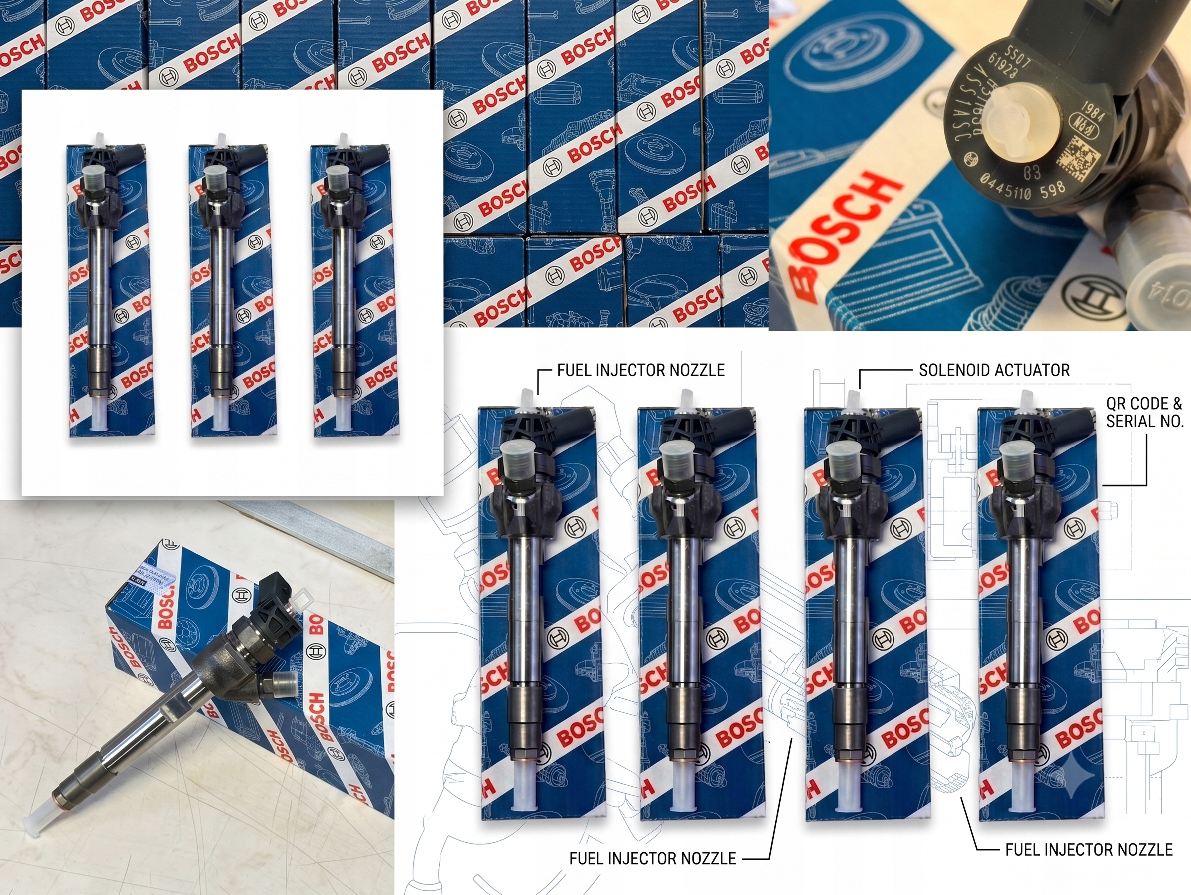 Sada 4 ks vstřikovačů Bosch 0445110598 — MINI 1.5, En stock, taxe comprise — foto 3 z 6