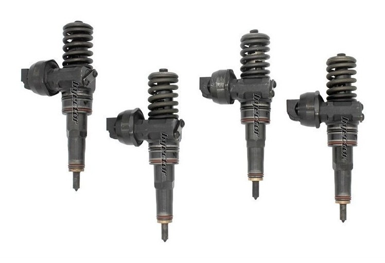 Audi A4 2.0 TDI quattro 103 KW 140 HP jeu de 4 injecteurs d'occasion BOSCH 038130073BJ, 038130079QX